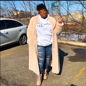 ASOS Faux Fur Longline Coat